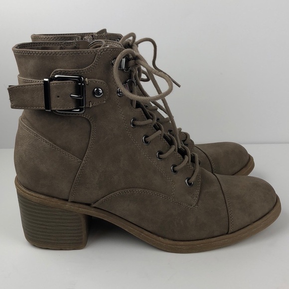 G by Guess Glassy Brown Heeled Ankle Boots 9 - Picture 3 of 8